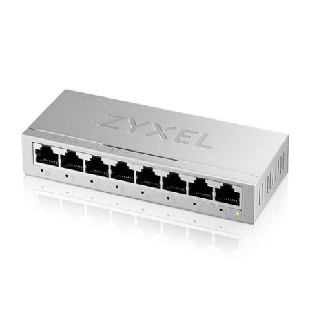 ZYXEL SWITCH UNMANAGED GS-108B V5 , 8 PORTE GIGABIT, CHASSIS METALLO, DESKTOP