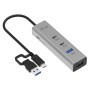 I-TEC HUB RICARICA UNIVERSALE, METALLO, 2X USB-C, 2X USB-A PORT, PD 85W