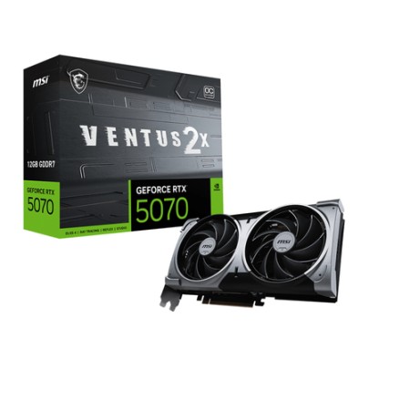 MSI VGA GEFORCE RTX 5070, RTX 5070 12G VENTUS 2X OC, 12GB GDDR7, HDMI/DP*3, ATX, DUAL FAN, OC