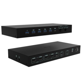 I-TEC DOCKING STATION USB-C KVM PER 3 HOSTS, DUAL DISPLAY, POWER DELIVERY 1X 92W/2X 65W