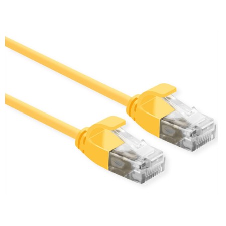 ROLINE CAVO UTP DATA CENTER PATCHCORD CAT.6A, CLASS EA, LSOH, SLIM, GIALLO, 1M