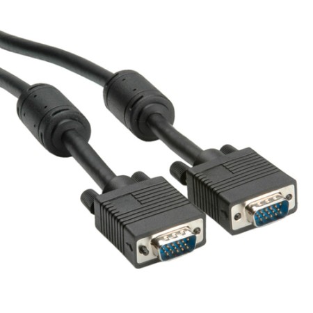 ROLINE CAVO DI RETE HQ VGA CABLE+ FERRITE, DDC, HD15, M/M, 6 M NERO