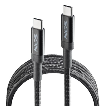 NGS CAVO DI RICARICA RAPIDA DA USB C A USB C, 3 MT, NERO