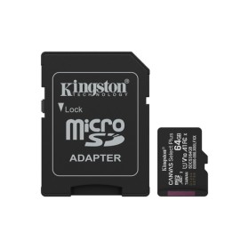 KINGSTON MICRO SDHC 64GB CANVAS SELECT 80R CL10 UHS-I CON ADATTATORE SD