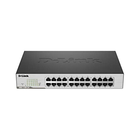 D-LINK SWITCH SMART MANAGED 24 PORTE GIGABIT, FANLESS, 802.1Q VLAN, 802.1p QoS, 11 RACKMOUNT INSTALLATION