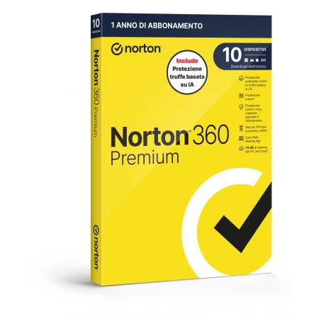 NORTON 360 PREMIUM 2026 - ANTITRUFFA-10 DISPOSITIVI 12 MESI 75GB - IT BOX