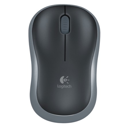 LOGITECH MOUSE WIRELESS M185 FULL-SIZE, OTTICO, USB, GRIGIO
