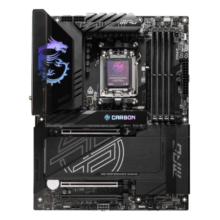 MSI MB AMD MPG X870E GAMING CARBON WIFI,X870E,AM5,4DDR5,3PCI-EX16,4M.2,4SATA3,2USB4,1USB3.2 GEN2X2,1