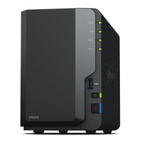 SYNOLOGY NAS TOWER 2BAY 2.5"/3.5" HDD SATA CPU Realtek RTD1619B + 2Gb Ram DDR4 + 1x Gigabit + x3 USB