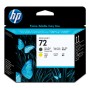HP CART INK TESTINA NERO OPACO E GIALLO PER DESIGNJET T1100, N. 72