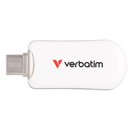 VERBATIM PEN DISK PLECTRA USB-C 3.2 GEN 1 FLASH DRIVE WHITE 128GB