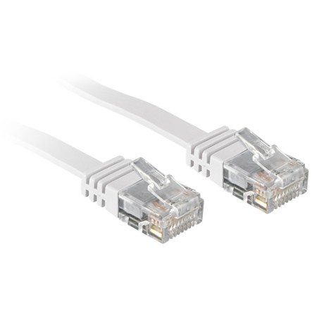 LINDY CAVO DI RETE CAT.6 U/UTP FLAT BIANCO, 1M