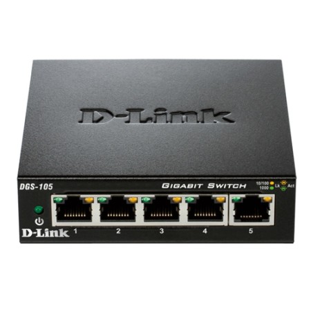 D-LINK SWITCH 5 PORTE GIGABIT CASE METALLICO