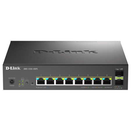 D-LINK SWITCH 10-PORT MULTI-GIGABIT SMART MANAGED POE+  INCLUDING 8 MULTI-GIGABIT 2.5G POE AND 2 10G