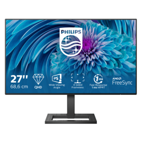 PHILIPS MONITOR 27" LED IPS QHD 16:9 1MS 75HZ, 350 CDM, DP/HDMI, REG ALTEZZA, MULTIMEDIALE