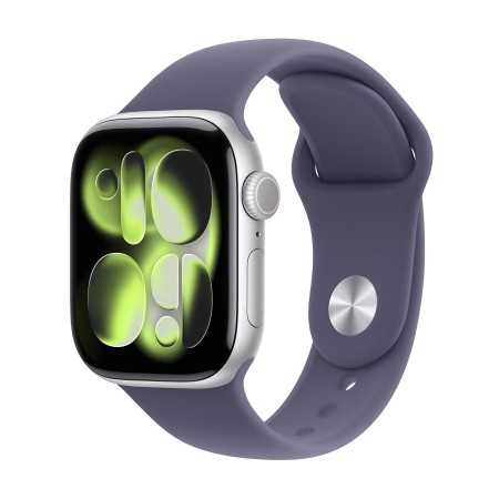 APPLE WATCH SERIES 11GPS + CELLULAR 42MM SILVER ALUMINIUM CASE WITH PURPLE FOG SPORT BAND - S/M
