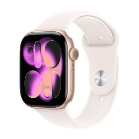 APPLE WATCH SERIES 11GPS + CELLULAR 46MM ROSE GOLD ALUMINIUM CASE WITH LIGHT BLUSH SPORT BAND - M/L
