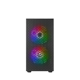 NUWO MICRO CASE ATX BLITZ R27 0.5MM SPCC USB3.0/2.0 3 FAN 12CM ARGB RAINBOW FRONT GLASS SIDE GLASS N