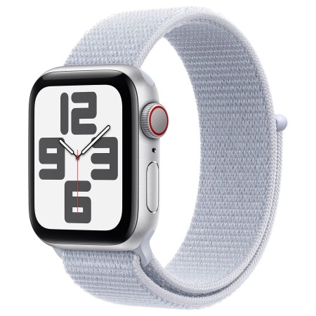 APPLE WATCH SE GPS + CELLULAR 40MM SILVER ALUMINIUM CASE WITH BLUE CLOUD SPORT LOOP