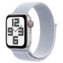 APPLE WATCH SE GPS + CELLULAR 40MM SILVER ALUMINIUM CASE WITH BLUE CLOUD SPORT LOOP