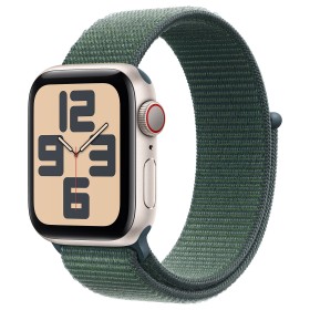 APPLE WATCH SE GPS + CELLULAR 40MM STARLIGHT ALUMINIUM CASE WITH LAKE GREEN SPORT LOOP