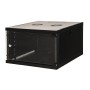 LINK ARMADIO RACK 19" 6 UNITA DA MURO (A)350X (L)540 X PROFONDITA 600 MM. COLORE NERO PORTA VETRO