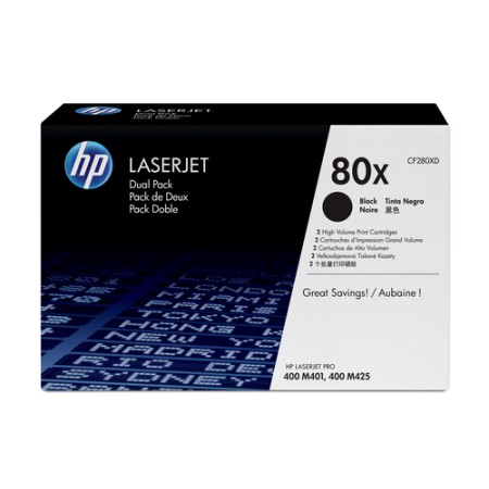 HP TONER NERO 80X CONF. 2 PEZZI