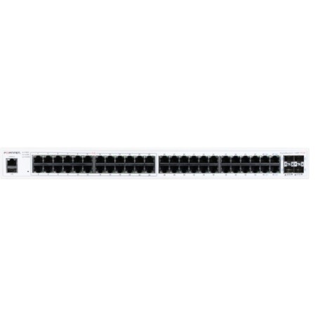 FORTISWITCH-148F-POE SWITCH L2+ MAN. CON 48 P. GE + 4 P. SFP+ POWER BUDGET FINO A 370W