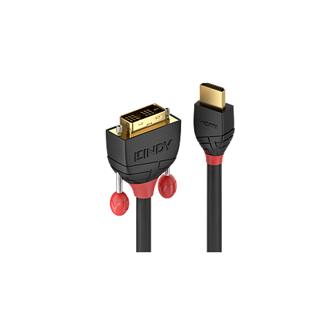 LINDY CAVO HDMI A DVI-D BLACK LINE, 1M