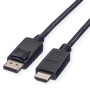 ROLINE GREEN CAVO DISPLAYPORT CABLE, DP - HDTV, M/M, BLACK, 2M