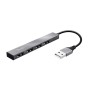 TRUST MINI USB HUB 4 PORTE HALYX ALUMINIUM