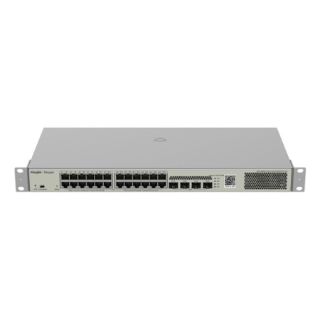 REYEE SWITCH POE 28 PORTE GIGABIT, LAYER 2, CLOUD MANAGED, POE BUDGET, 370W