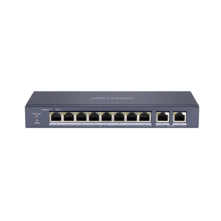 HIKVISION SWITCH 8P LAN 10/100M RJ45 POE+2P GIGABIT RJ45 HIKVISION DS-3E0310P-E/M 802.3AF/AT, POE PO