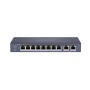 HIKVISION SWITCH 8P LAN 10/100M RJ45 POE+2P GIGABIT RJ45 HIKVISION DS-3E0310P-E/M 802.3AF/AT, POE PO