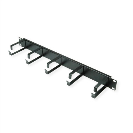 VALUE 19" 1UH GESTIONE CAVI, G - TYPE, 5 GANCI, NERO