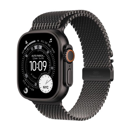 APPLE WATCH ULTRA 3GPS + CELLULAR49MMBLACK TITANIUM CASE WITH BLACK TITANIUM MILANESE LOOP - SMAL