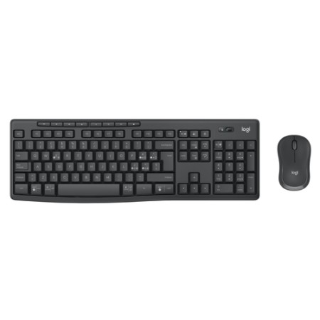 LOGITECH BUNDLE TASTIERA WIRELESS+MOUSE DESKTOP MK370 SILENT COMBO, USB, LAYOUT ITA, COLORE NERO