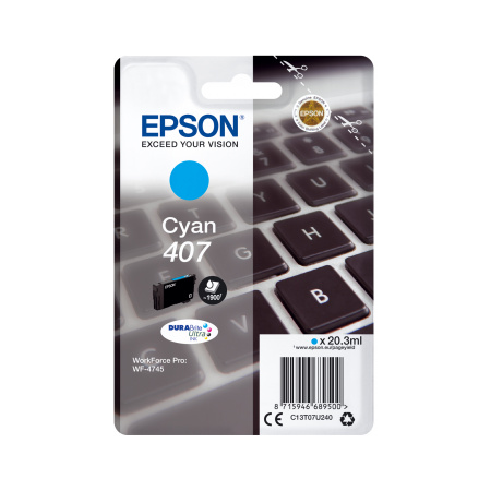 EPSON CART. INK CIANO PER WF-4545, 407 L