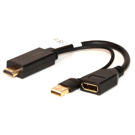 LINK ADATTATORE ATTIVO HDMI MAS - DISPLAYPORT 1.2 FEM E CONNETTORE USB 4K PER PC/NB HDMI A VIDEO DIS