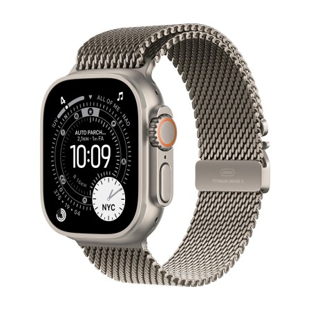 APPLE WATCH ULTRA 3GPS + CELLULAR49MMNATURAL TITANIUM CASE WITH NATURAL TITANIUM MILANESE LOOP -
