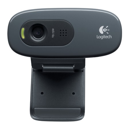 LOGITECH WEBCAM HD C270 USB 1MPX 1280X720  FLUID CRYSTAL MICROFONO INCORPORATO CLIP FISSAGGIO RILEVA