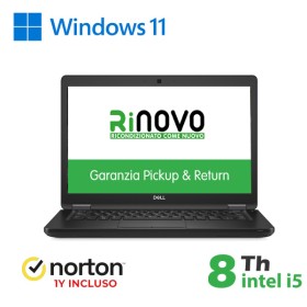 RINOVO DELL NB REFURBISHED LATITUDE E5490 I5-8X00U 8GB SSD 256GB 14" W11P NO DVD GRADE A 1Y