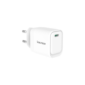 VULTECH CARICATORE ADATTATORE UNIVERSALE, 1 X TYPE-C PD30W GAN PPS 33W, BIANCO COMPATTO