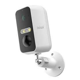 ISIWITELECAMERA A BATTERIA WIRELESS FLIP 2K BULLET FISSA PER ESTERNO IR LED E SHOWCOLOR AUDIO BIDIRE