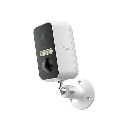 ISIWITELECAMERA A BATTERIA WIRELESS FLIP 2K BULLET FISSA PER ESTERNO IR LED E SHOWCOLOR AUDIO BIDIRE