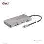 CLUB3D HUB USB GEN1 TYPE-C 9-in-1, HDMI, VGA, 2x USB Gen1 TYPE-A, RJ45, SD/Micro SD, USB Gen1 Type-C