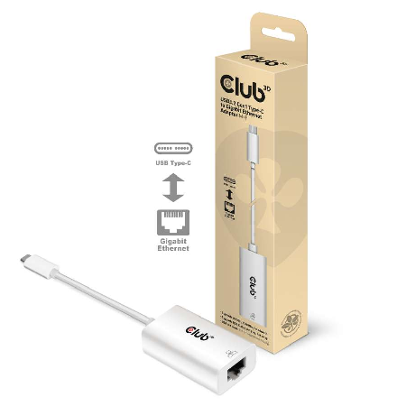 CLUB3D USB TYPE C 3.1 GEN 1 GEN 1  MALE  TO 1GB ETHERNET FEMALE ACTIVE ADAPTER