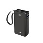 VULTECH POWERBANK CON SCHERMO LCD 10000 MAH USB E TYPE C QUICKCHARGE 35W PPS NERO, CAVO INTEGRATO