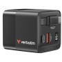 VERBATIM ALIMENTATORE GAN CHARGER DA MURO 65W 2 PORTE CON CAVO INCORPORATO
