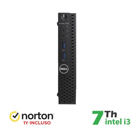RINOVO DELL MINI PC REFURBISHED OPTIPLEX 3050M I3-7X00 DDR4 8GB SSD 256GB W10P HDMI + NORTON